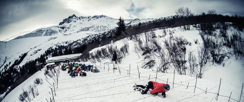 Rampé sous les barbelés Spartan Valmorel 2017